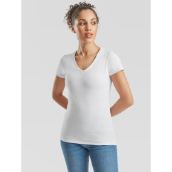T-shirt donna manica corta collo a v valueweight